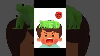 Five frogs jump on my head | Please go away!