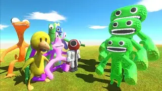 Rainbow Friends Attack Diffezent Size Jumbo Josh - Animal Revolt Battle Simulator