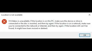 File explorer side menu not syncing after replacing hard drive- "Location is not available"