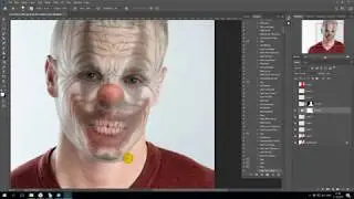 Создание страшного клоуна из фото в Фотошопе