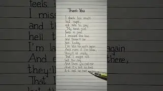 Thank you dido lyrics 💕 