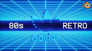 80s Retro 3D Logo Animation in Blender