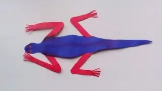 Ящерица из бумаги. простые и красивые поделки из бумаги