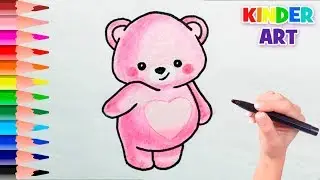 Как нарисовать плюшевого мишку Тедди поэтапно | How to draw a cute Teddy bear