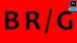 Halftone color text effect in Adobe Photoshop