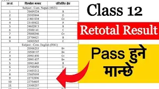 यति छिटै 😮! Class 12 Retotaling Results for 2081 Published