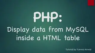 PHP: Display data from MySQL inside HTML table