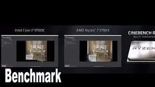 Intel i7 9700K vs AMD Ryzen 7 3700X Cinebench R20 Benchmark [HD 1080P]