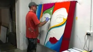 How to create a large abstract artwork demonstration tutorial