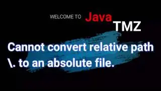 Cannot convert relative path \. to an absolute file.
