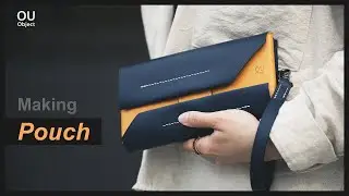 Leather | Making unique essential pouch / Modern Pouch / Crafts / DIY / PDF pattern