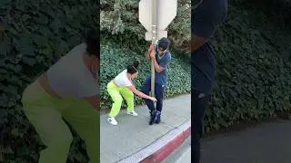 When I got King Bach stuck on the pole 😅 
