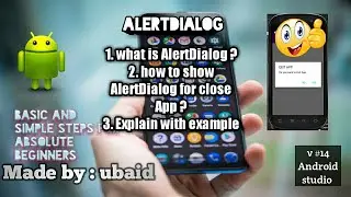 v#14 || Android AlertDialog || Exit App button handle|| Hindi/Urdu|| Absolute Beginners || Android