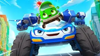 Police Car’s Little Fan | Police Cartoon | Monster Truck | Kids Songs | BabyBus