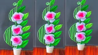 How to Make beautiful paper flower Home decoration ideas easy craft ideas handmade ideas