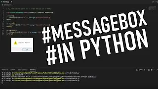 How to create MessageBox in Python