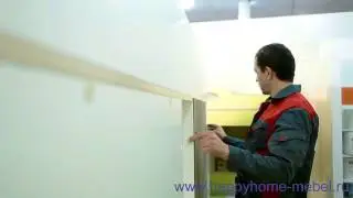 Установка ДВП к задним стенкам. Видеоинструкция