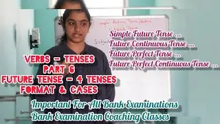 Verbs| Tenses | Future Tense |  ALL FOUR TENSES OF FUTURE TENSE | Format & Cases | Part 6