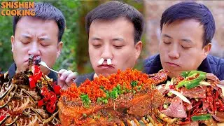 Wonderful! Leg of lamb&Eel Chinese Food Eating Show | Funny Mukbang ASMR