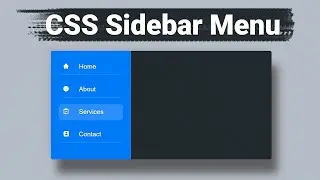 Create a Modern Sidebar Menu Using Pure CSS | Responsive & Animated Tutorial 
