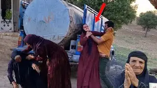 Bringing a watertankandsuppliesforthe stepmother by herstepson and harassing hisevil daughter-in-law