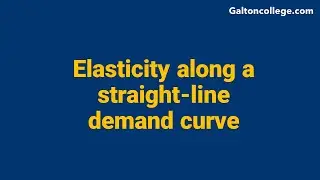 Elasticity along a straight line demand curve