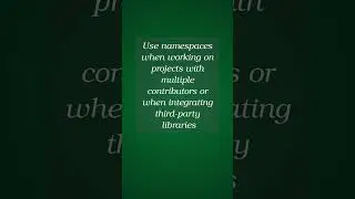 Why and when should you use 
