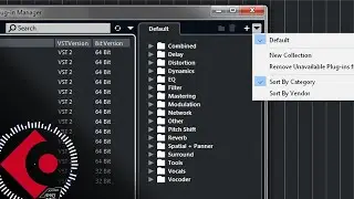 Cubase: how to reorder VST categories (edit plugin directories)