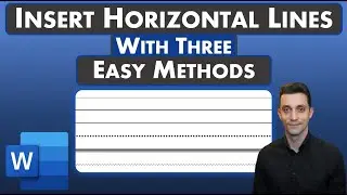 Word Tips - Inserting Horizontal Lines | Different Line Types | 3 Methods | Easy