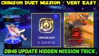 CRIMSON DUET ACHIEVEMENT MISSION FREE FIRE HIDDEN | OB46 ACHIEVEMENT | OB46 NEW ACHIEVEMENT MISSION
