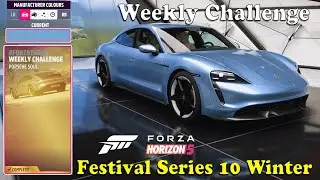Forza Horizon 5 - Weekly Challenge Winter Forzathon with 2020 Porsche Taycan Turbo S | Xbox Series