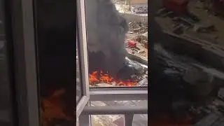 Жители Читы наблюдали столб черного дыма в районе улицы Тимирязева