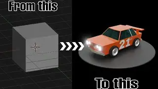 Modeling a car in Blender - Lowpoly Timelapse by imaginary fx
