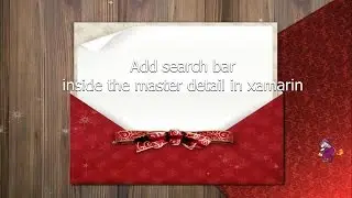 add search bar inside the master detail in xamarin