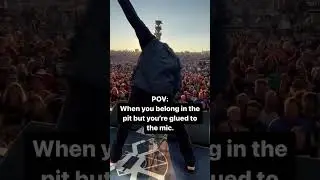 When you belong in the pit but you’re glued to the mic. 