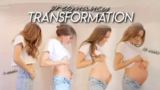 PREGNANCY TRANSFORMATION | Week by Week Belly Growth 5-39 Weeks