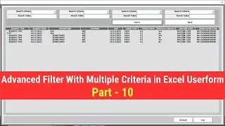 Creating Advanced Excel User Form Step by Step with Excel VBA - Part 10