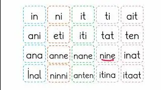 a n e t i l sesi hece kelime okuma çalışması “anetil” “1.sınıf” yeni