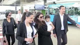 Exclusive - Aishwarya Rai and Daughter at Nice Airport