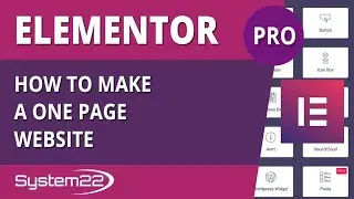 Elementor Pro how to make a one page website