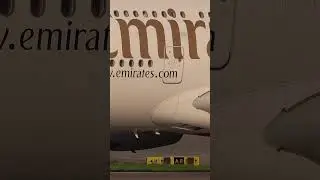Takeoff of the world's largest passenger aircraft Airbus A380. Domodedovo airport, 09.2023.