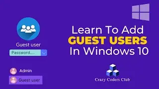 How to add users in windows 10 | How to Create a Guest User Account 2021