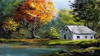 Easy Landscape Painting | Step By Step Painting Tutorial | How to Paint Landscape| Scenery Landscape