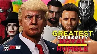 WWE 2K18 - GREATEST CELEBRITY ROYAL RUMBLE!! (Full 30-Man Rumble Match!)