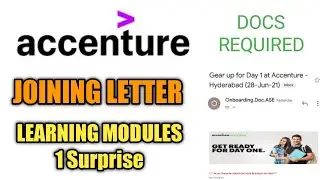 ACCENTURE JOINING Letter || Learning Modules || Fundamental Assessment