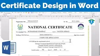 How To Make a Certificate Design in Microsoft Word | Certificate Design in MS Word