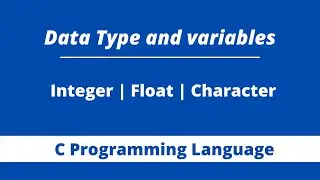 Data Types and Variables | Integers, Float, Char | Programming in C