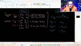 #8 minor and cofactor matrix determinant | matrix minor | matrix cofactor الجبر الخطى