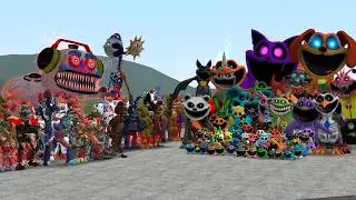 ALL SMILING CRITTERS VS ALL FNAF 1 10 ANIMATRONICS In Garry's Mod! (Poppy Playtime)