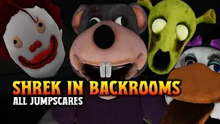 UPDATED SHREK IN THE BACKROOMS JUMPSCARES 2023 | ROBLOX